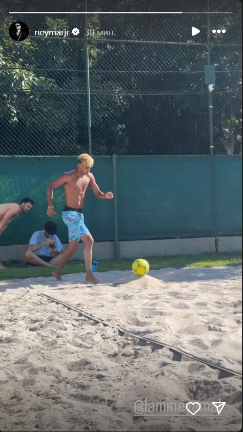 Neymar i Yamal na plaży