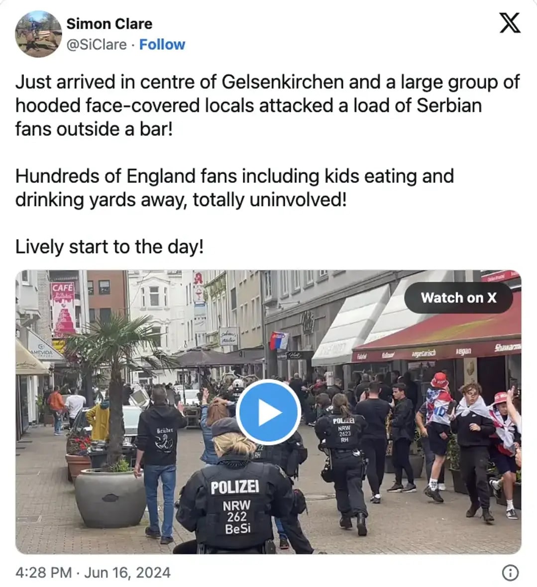 Simon Clare about fans on euro 2024